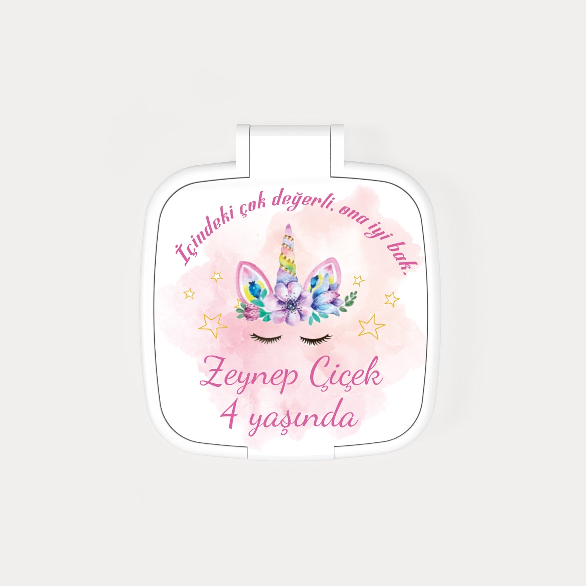 Unicorn Temalı Kare Ayna