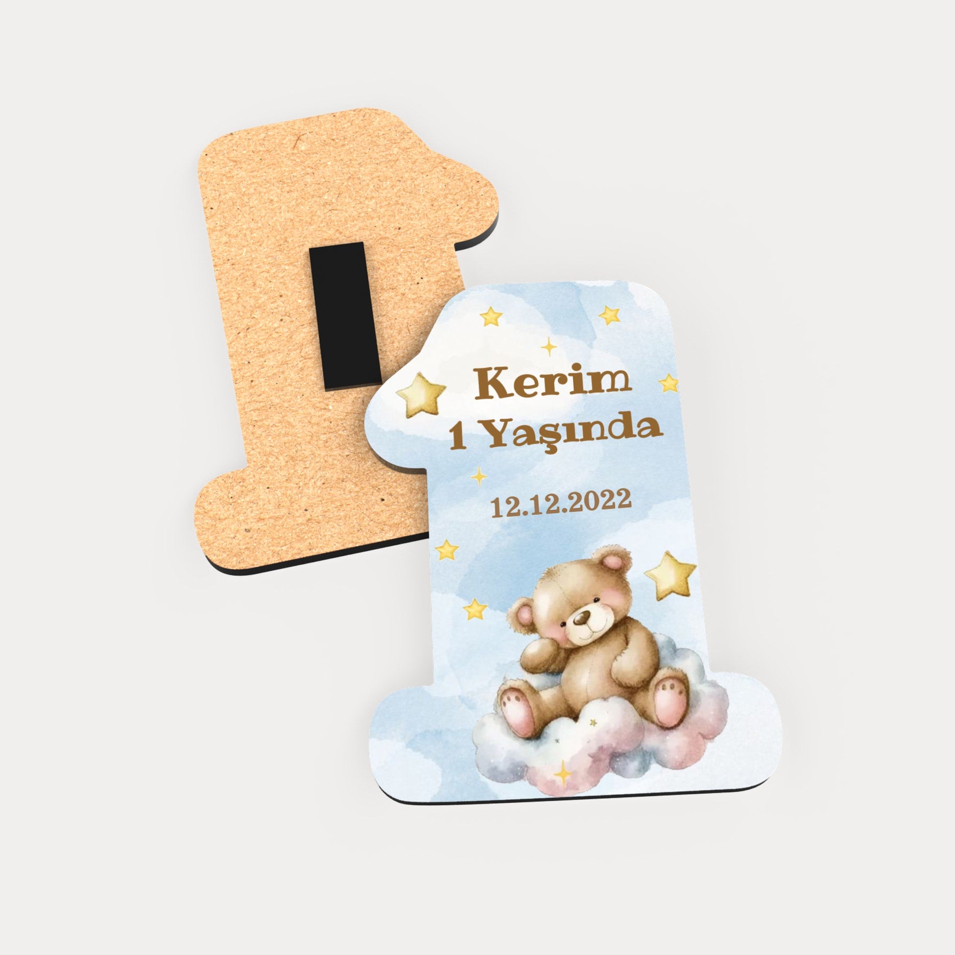 Ayıcık Temalı Ahşap Magnet
