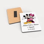 Mickey Ve Minnie Mouse Temalı Ahşap Magnet