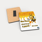 Bal Arı Temalı Ahşap Magnet