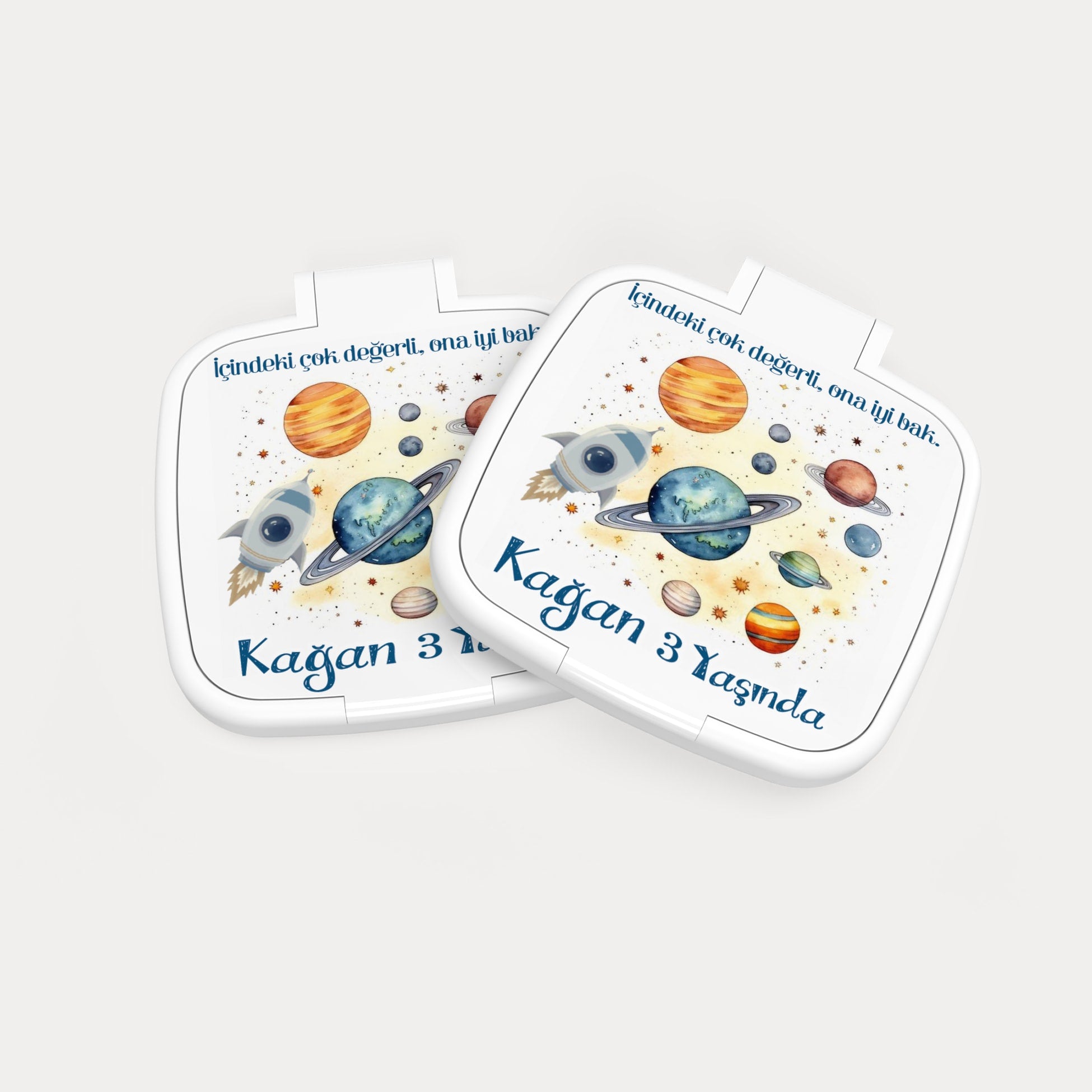 Uzay Temalı Kare Ayna