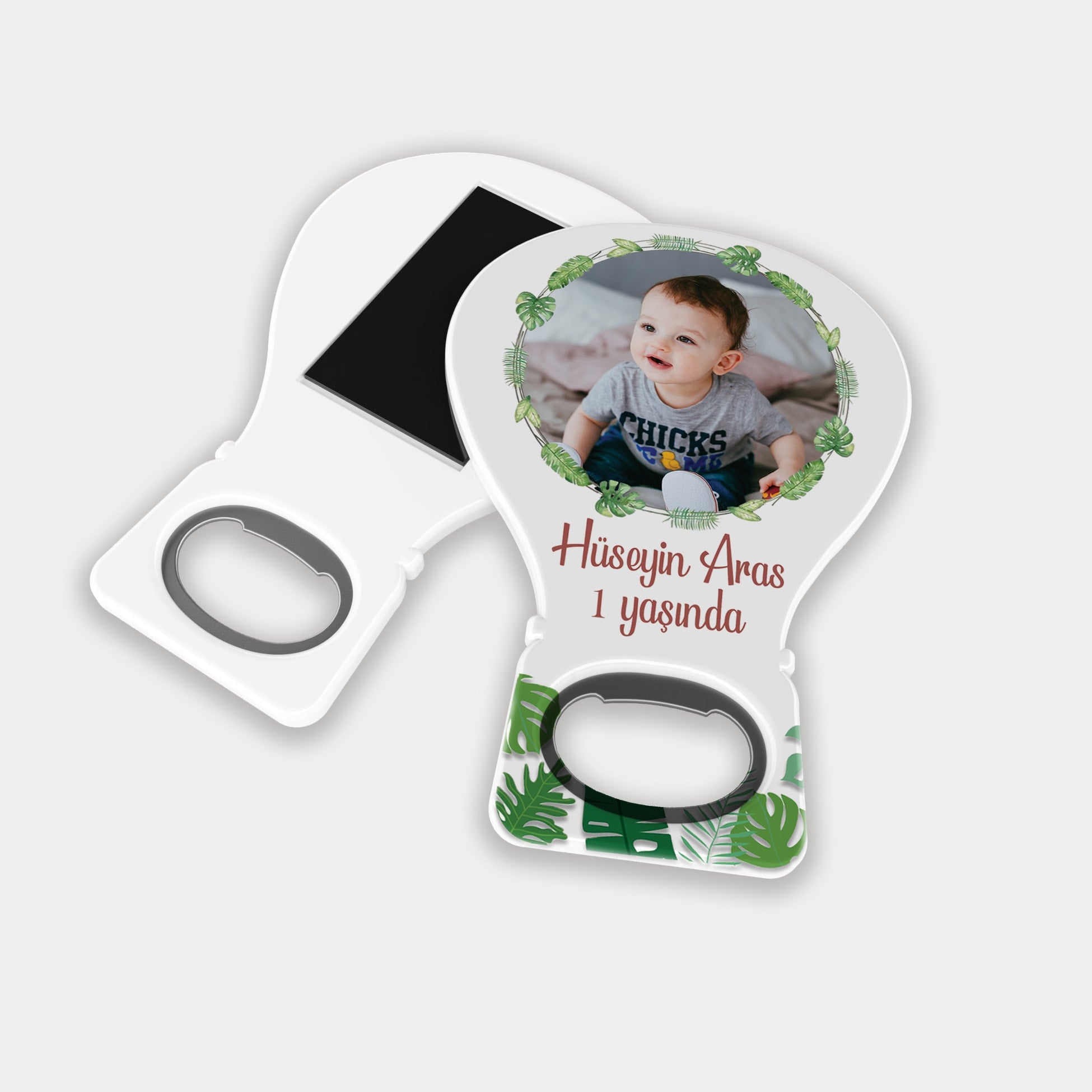 Yaprak Desenli Balon Açacak Magnet