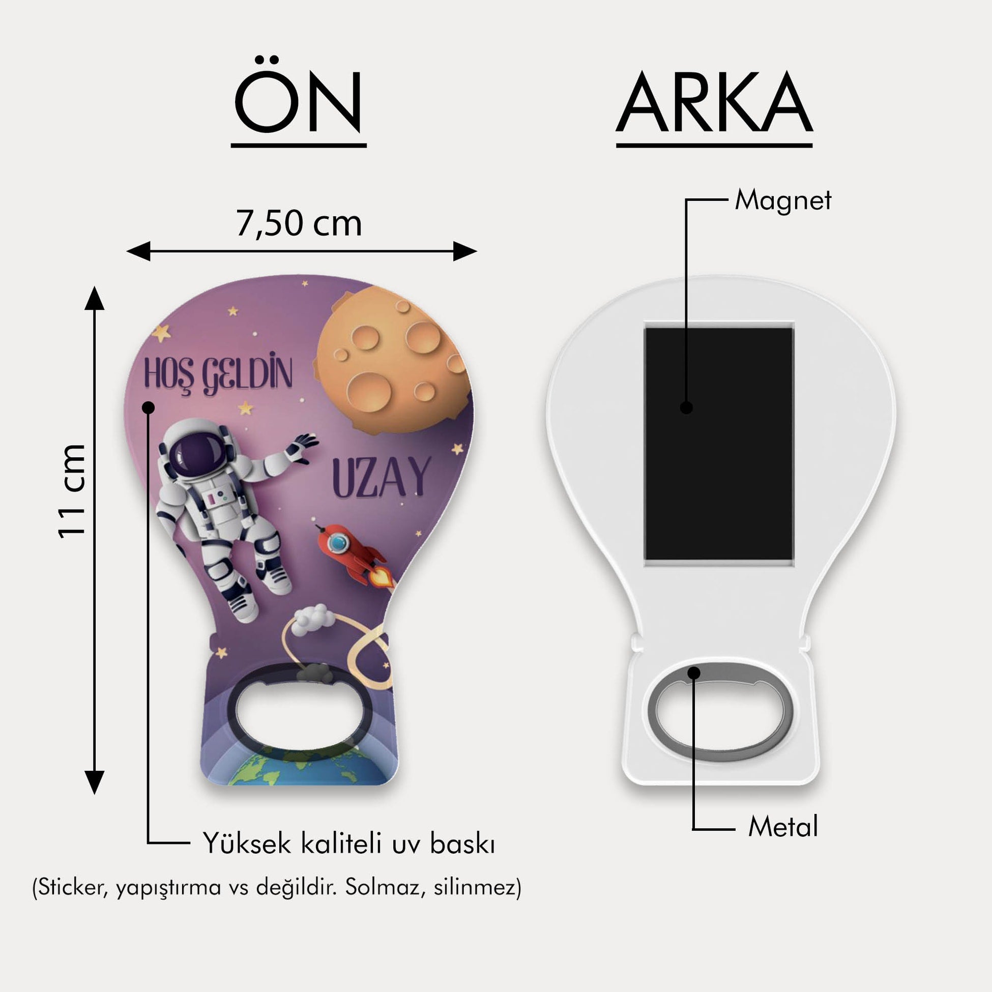Uzay Temalı Balon Açacak Magnet