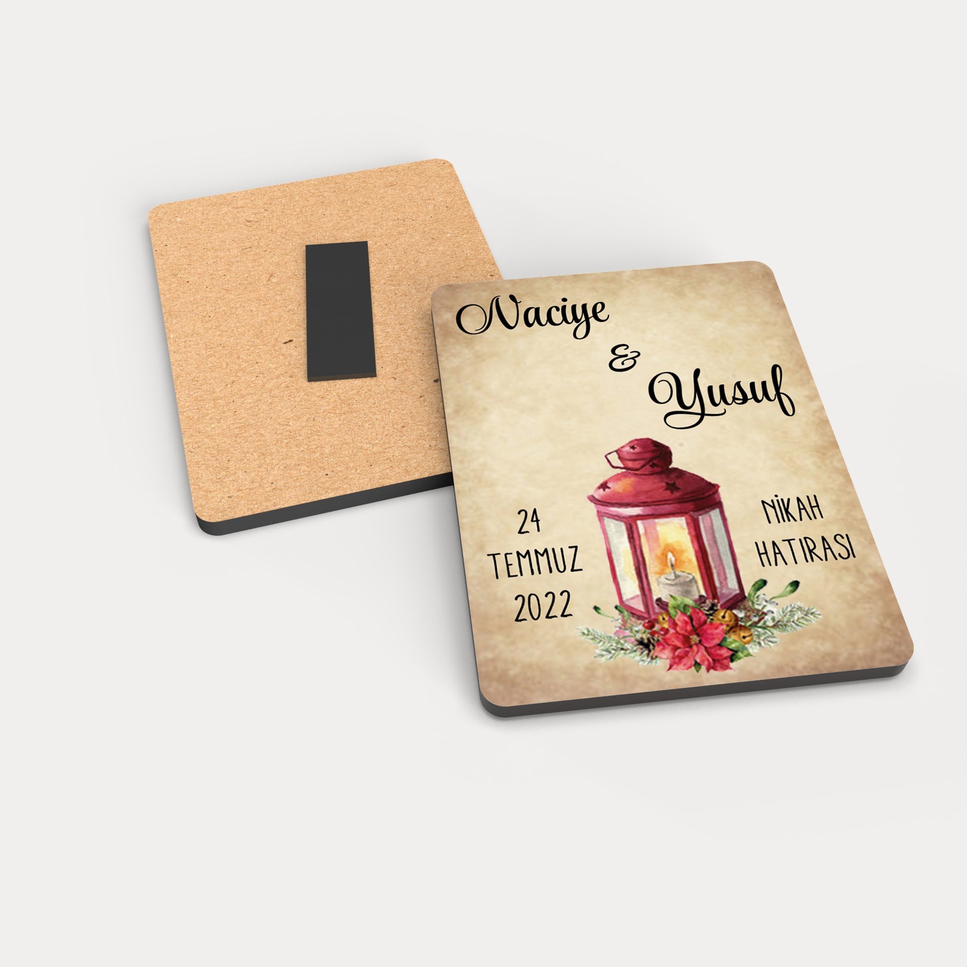 Kandil Desenli Ahşap Magnet