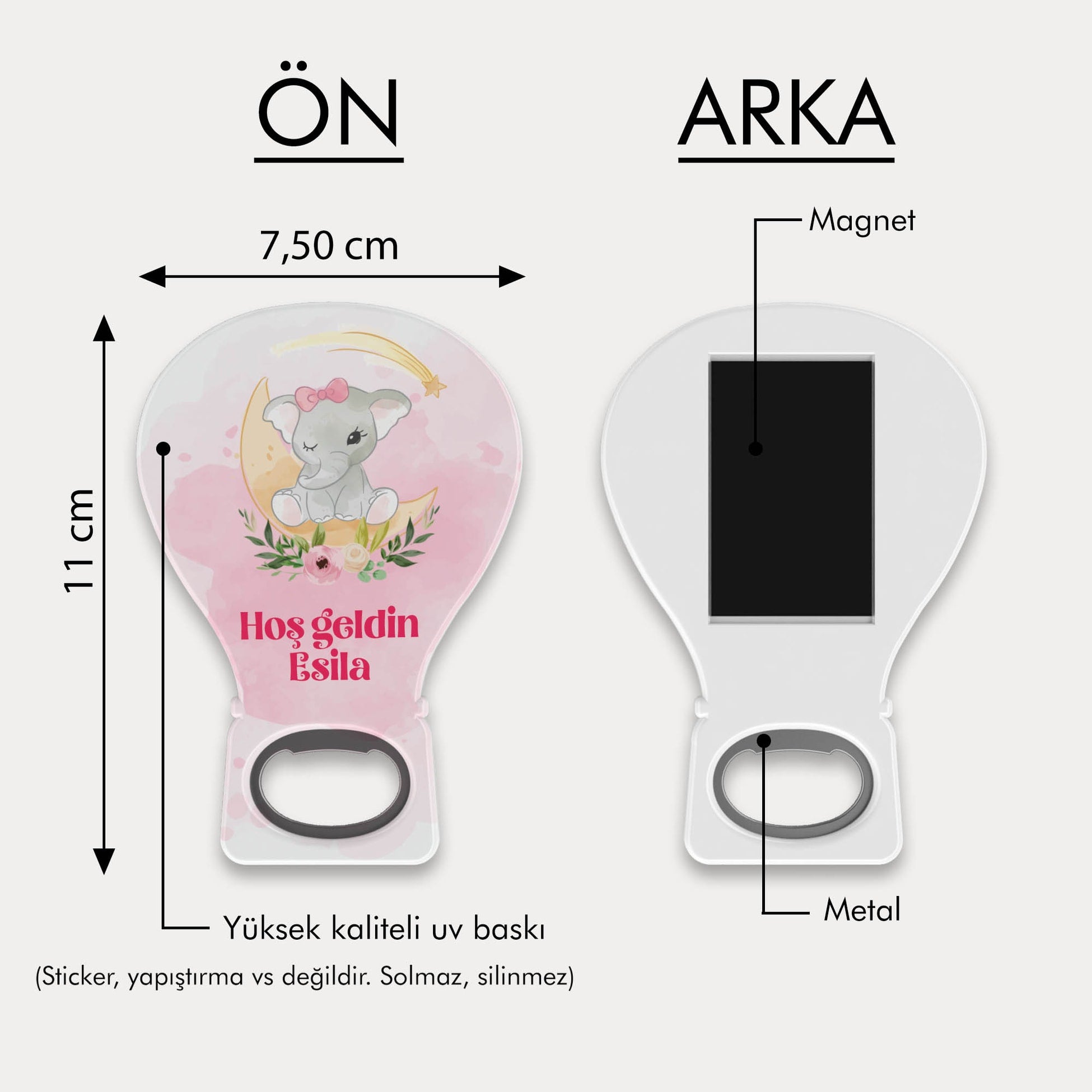 Fil Desenli Balon Açacak Magnet