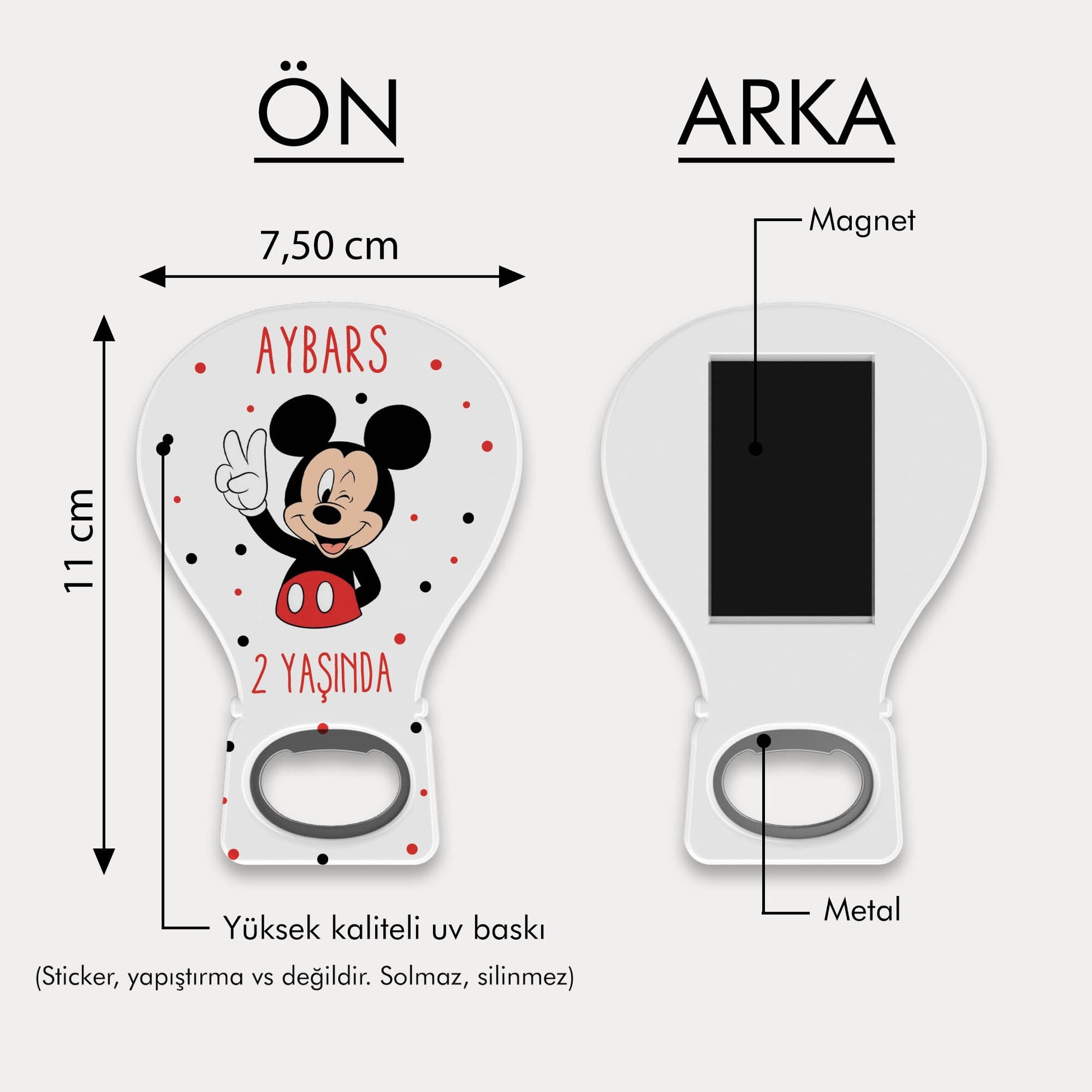 Mıckey Mouse Temalı Balon Açacak Magnet