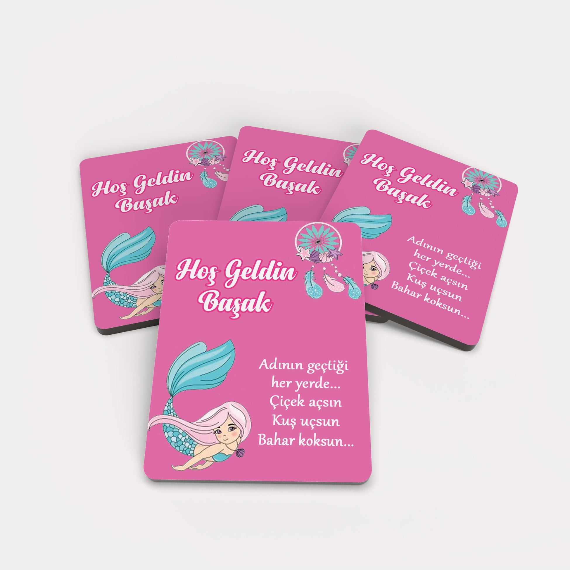 Deniz Kızı Temalı Ahşap Magnet