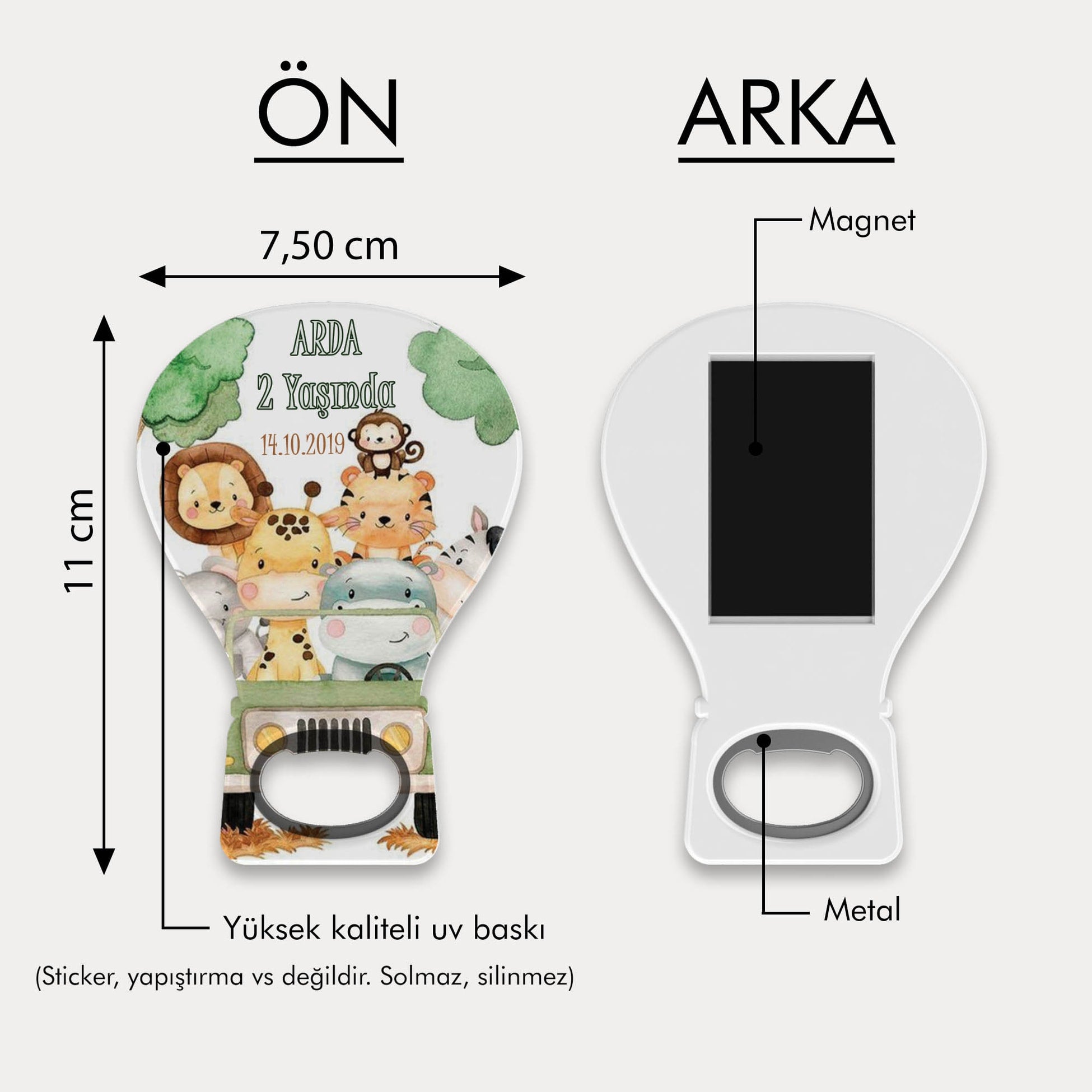 Safari Desen Balon Açacak Magnet