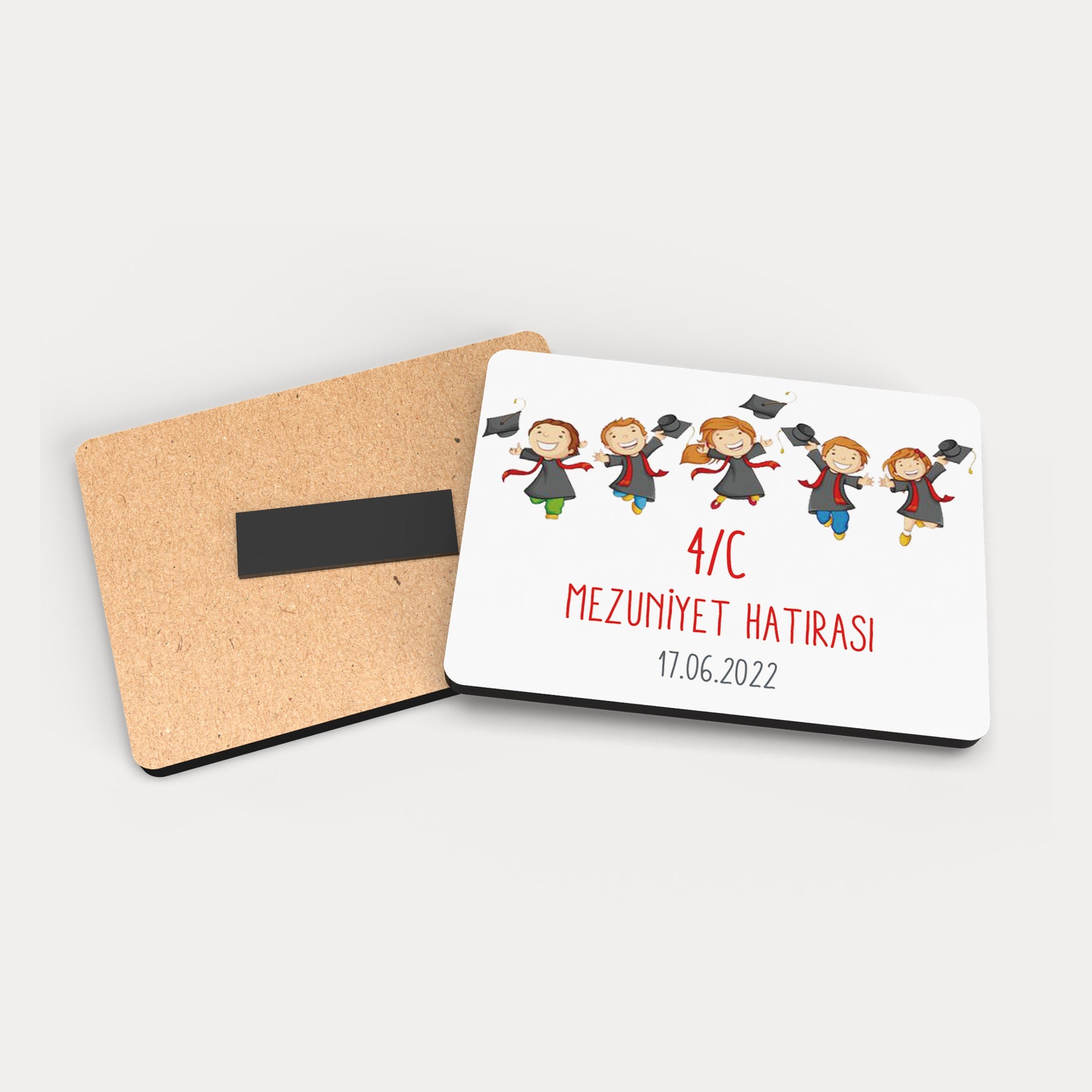Mezuniyet Temalı Ahşap Magnet