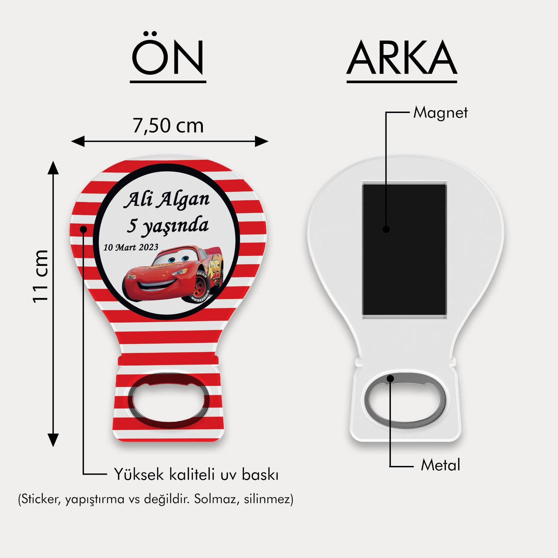 Şimşek Mcqueen Temalı Balon Açacak Magnet