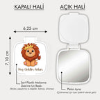 Aslan Desenli Kare Ayna