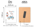 Erkek Bebek Arabası Temalı Ahşap Magnet