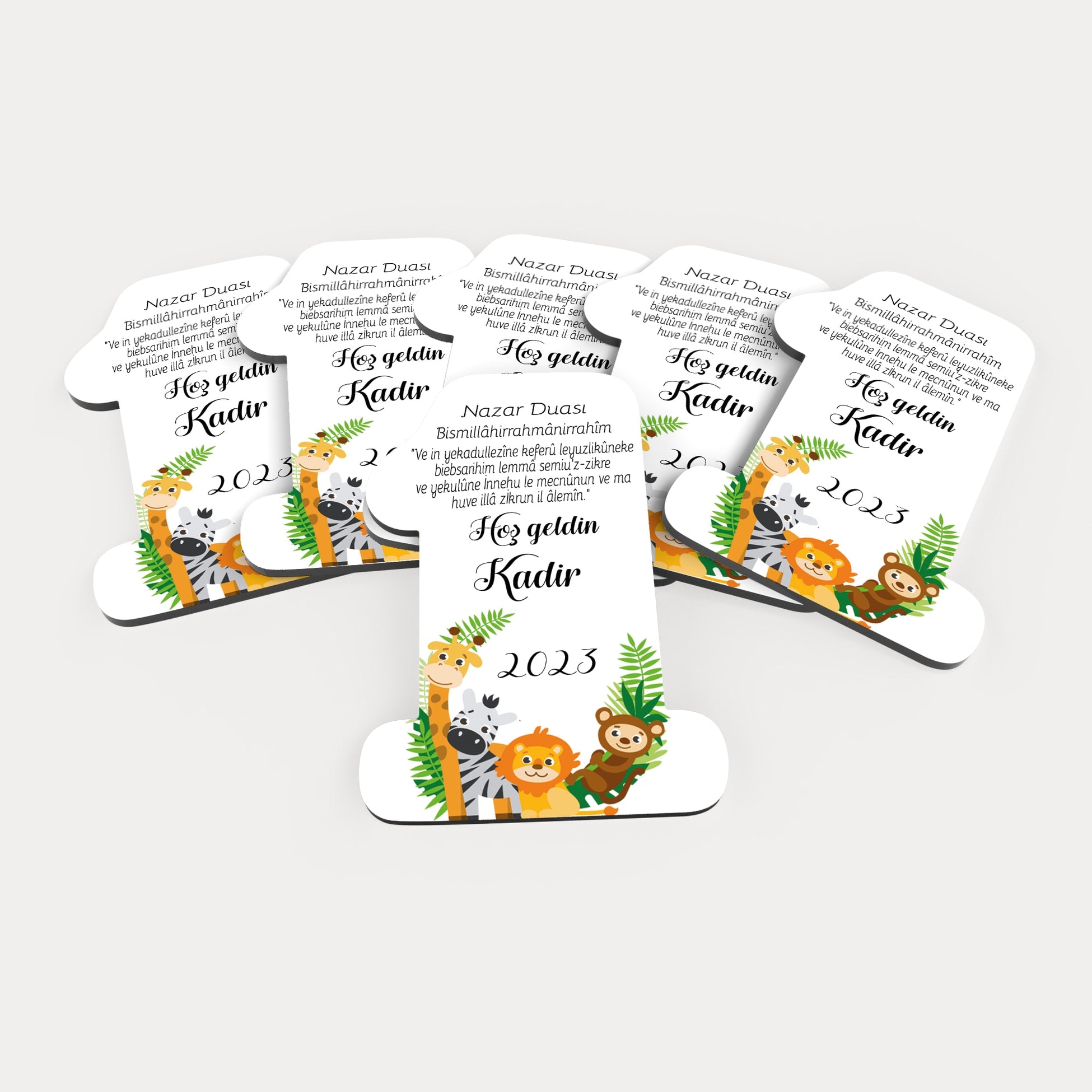 Safari Desenli Ahşap Magnet