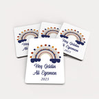 Gökkuşağı Desenli Ahşap Magnet