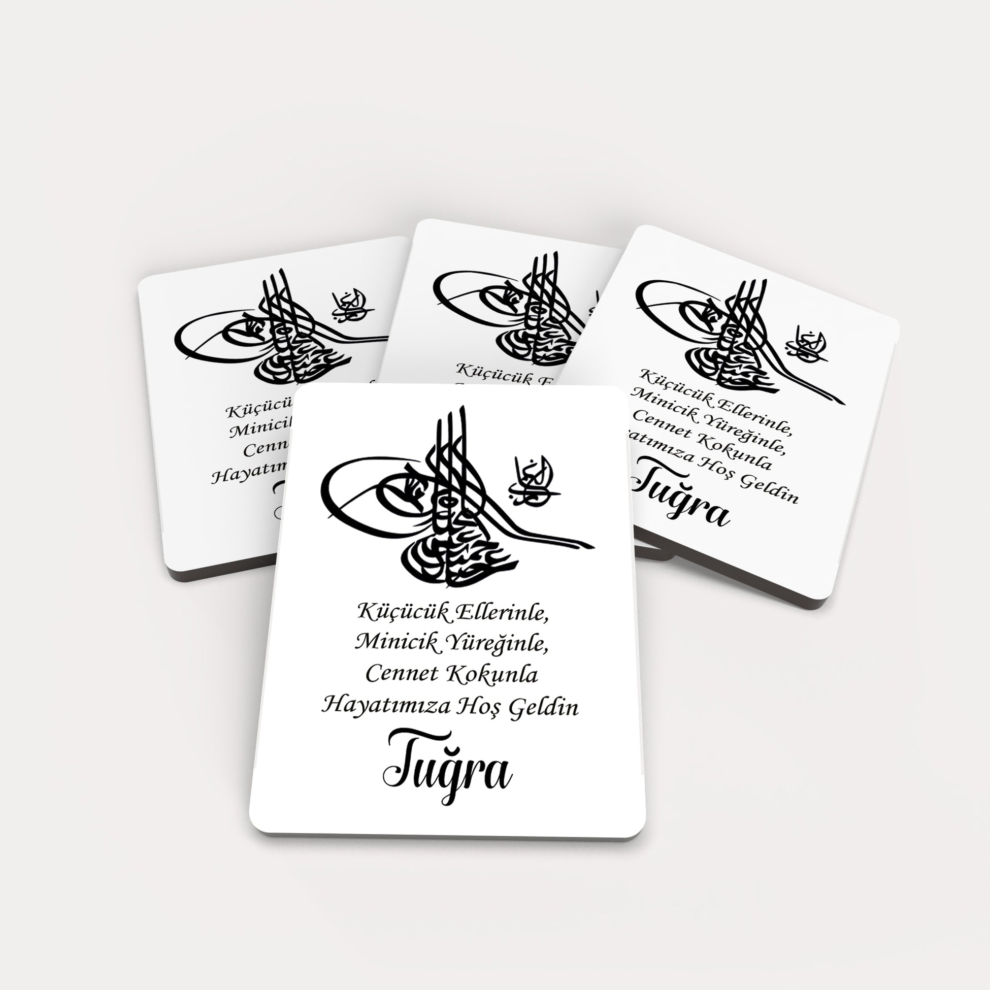 Tuğra Desenli Ahşap Magnet