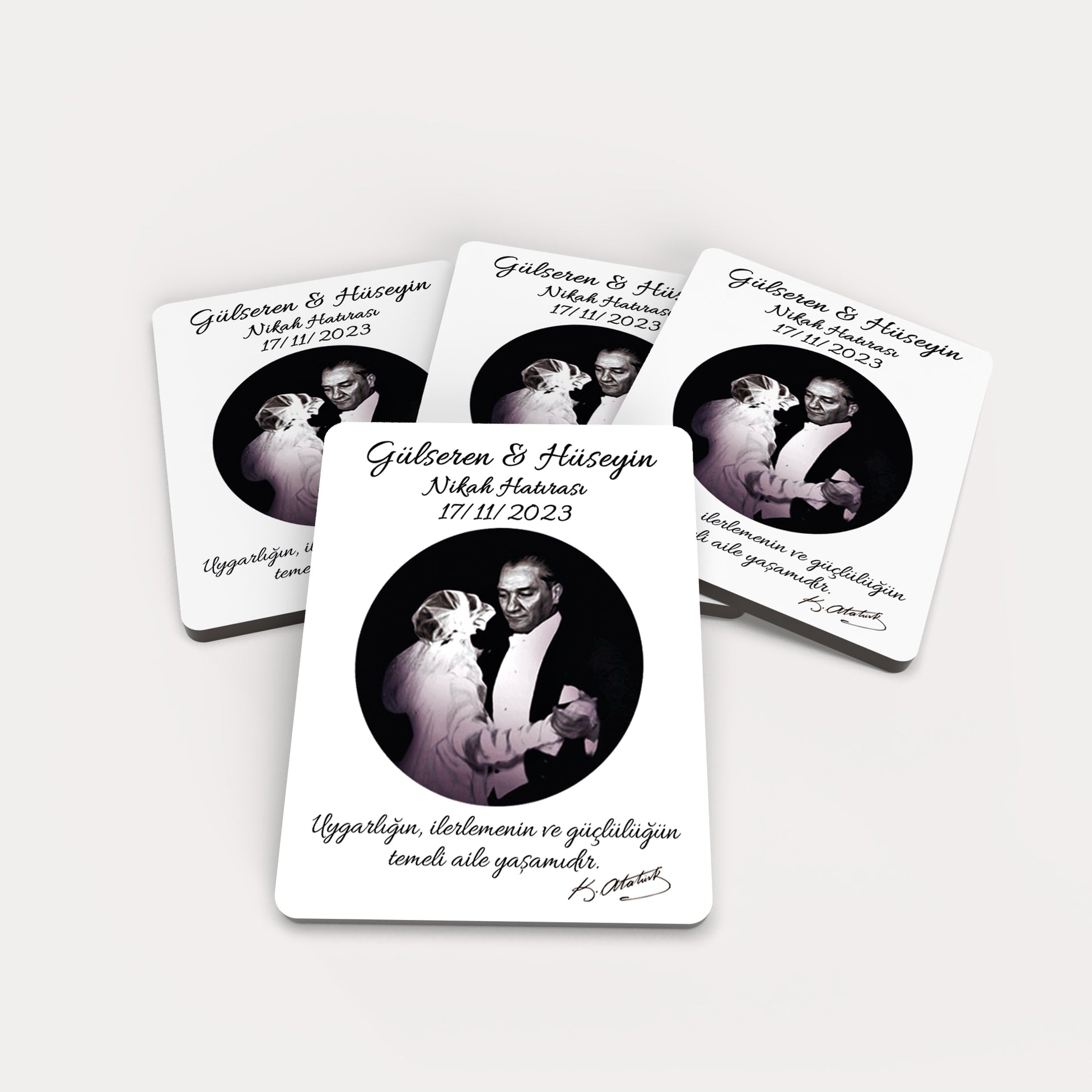 Atatürk Baskılı Ahşap Magnet