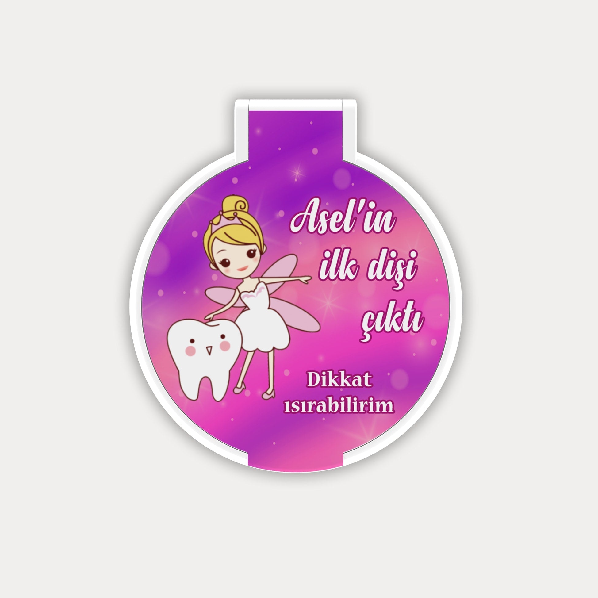 İlk Diş Temalı Yuvarlak Ayna