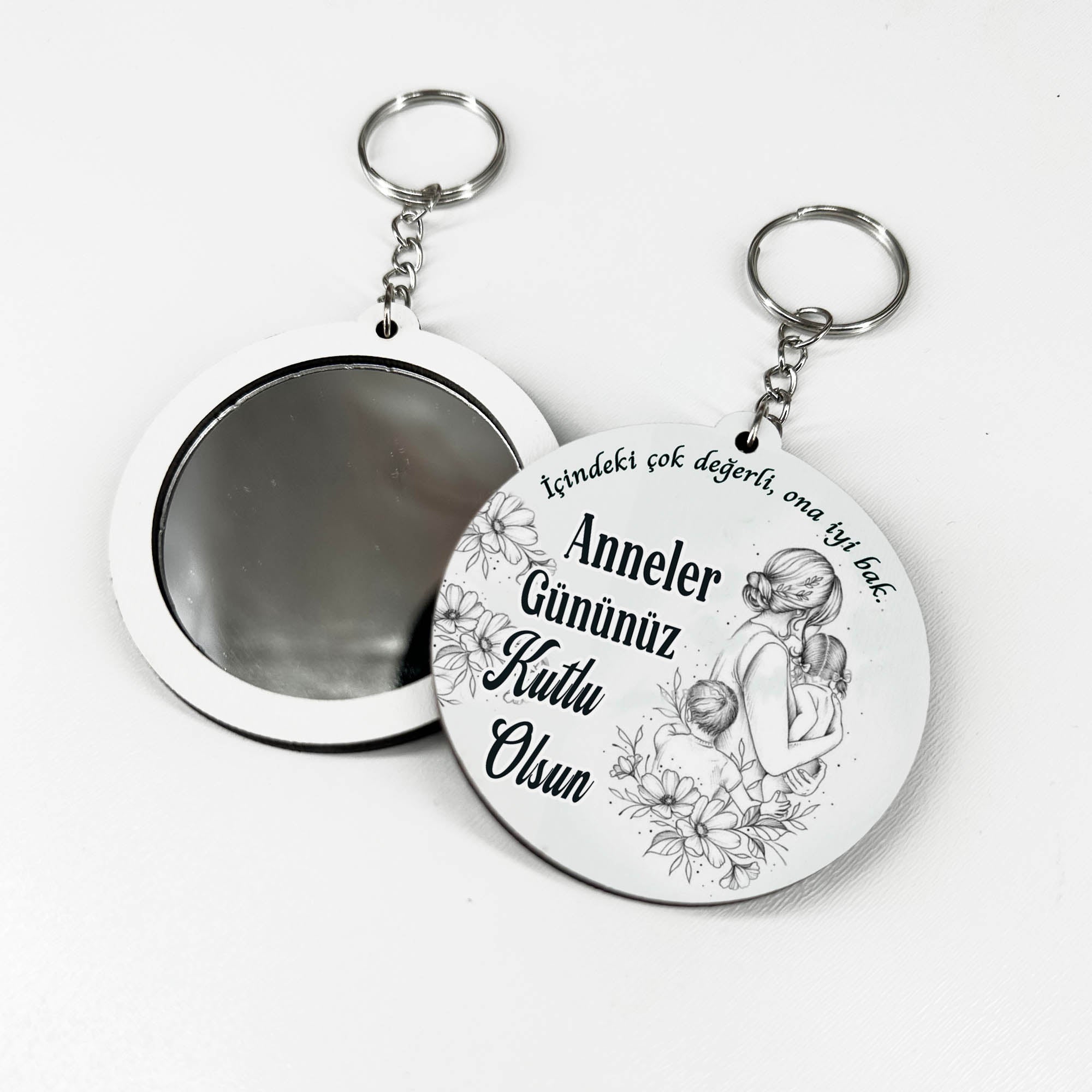 Anneler Günü Temalı Anahtarlıklı Ayna