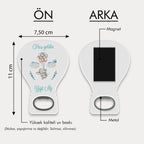 Gökyüzünde Balon Tutan Fil Desenli Balon Açacak Magnet