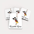 Mickey Mouse Desenli Ahşap Magnet