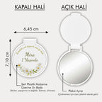 Papatya Desenli Yuvarlak Ayna