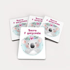 Koala Desenli Ahşap Magnet