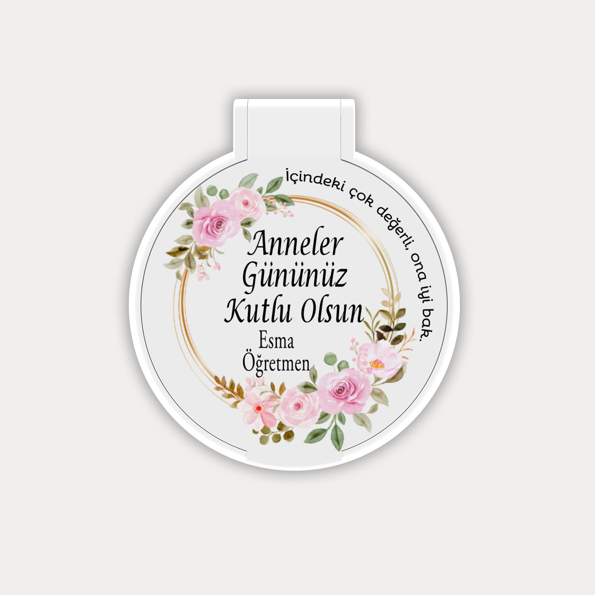 Anneler Günü Temalı Yuvarlak Ayna