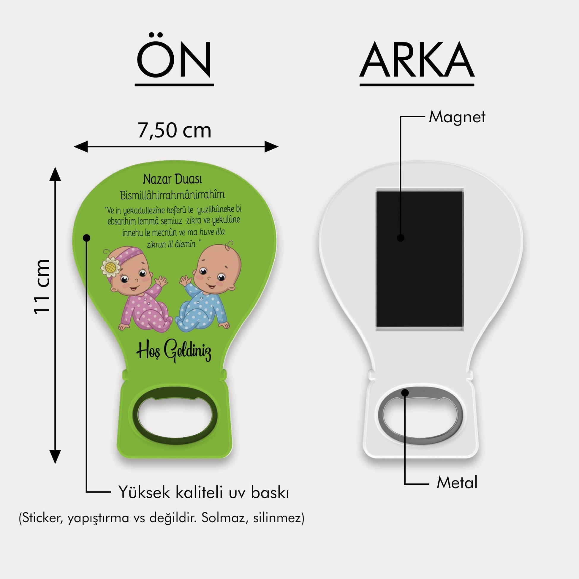 İkizler Kız Erkek Balon Açacak Magnet
