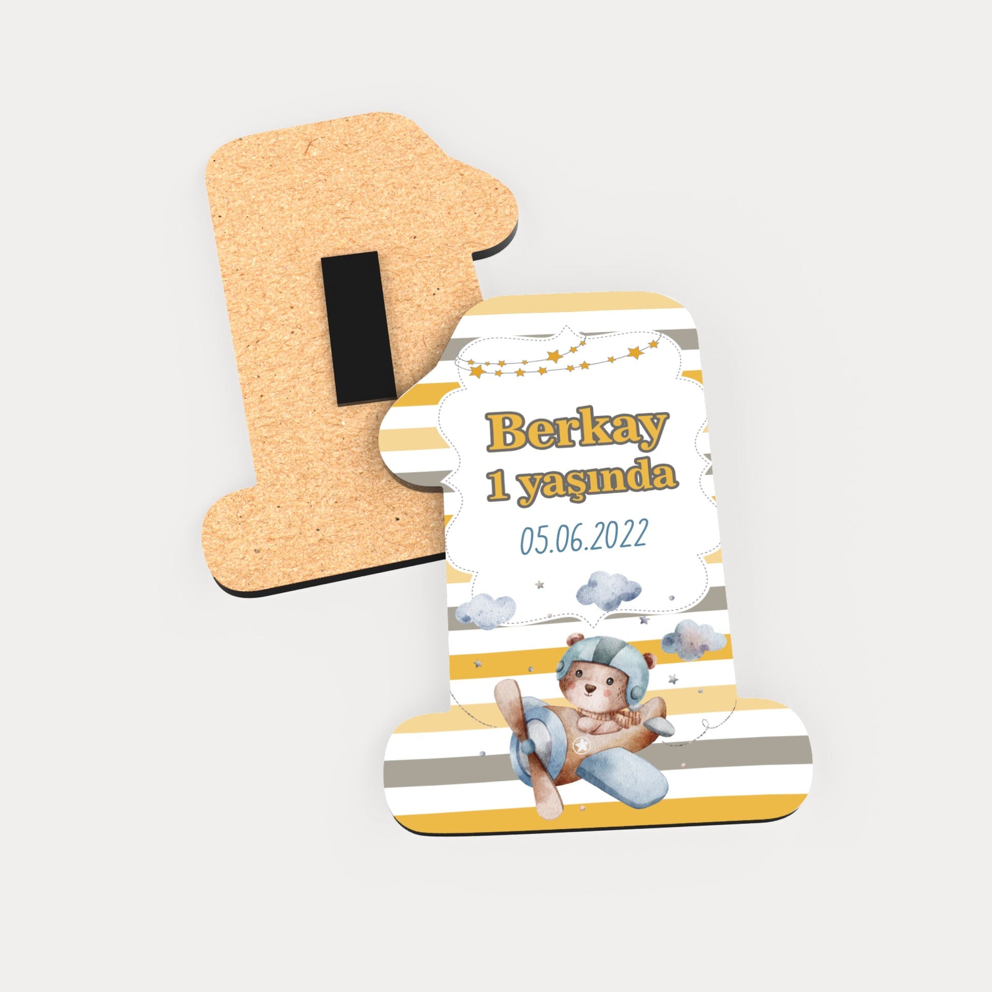 Ayıcık Temalı Ahşap Magnet