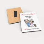 Şıpsevdi Gelin Damat Desenli Ahşap Magnet