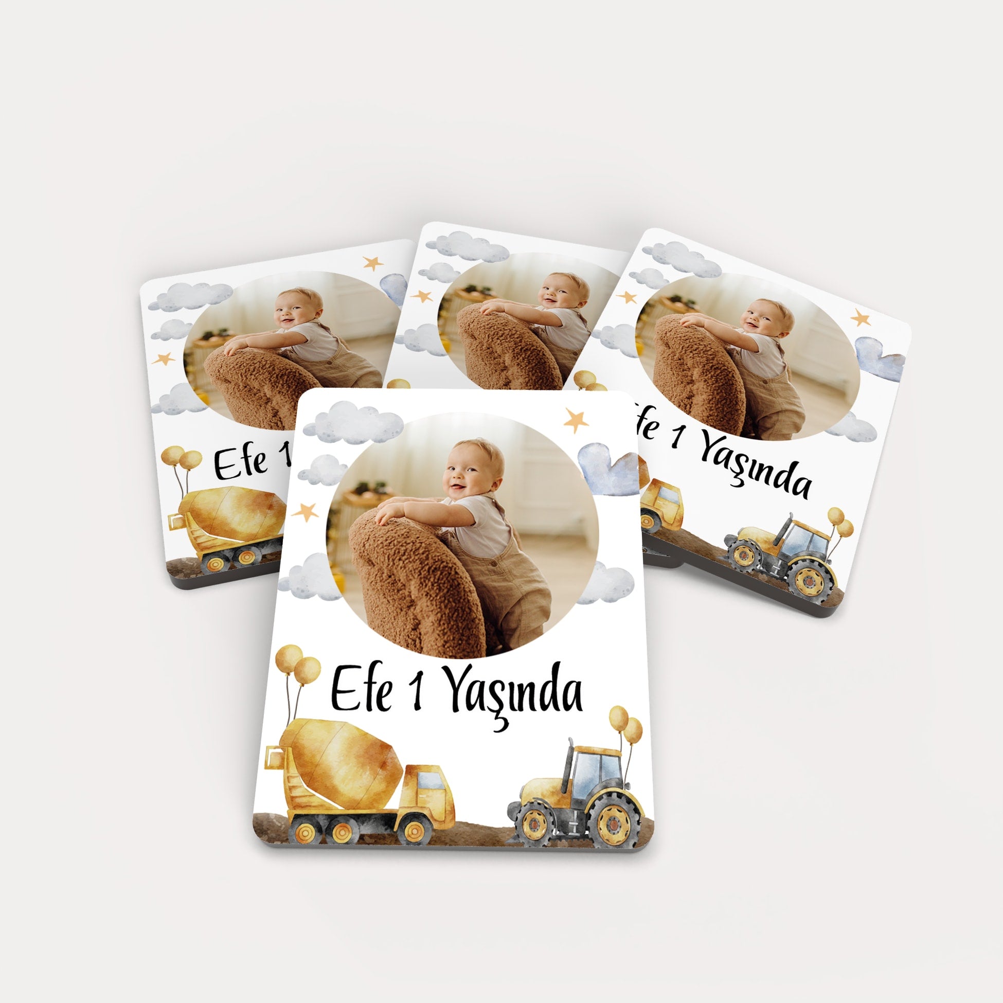 İnşaat Temalı Ahşap Magnet