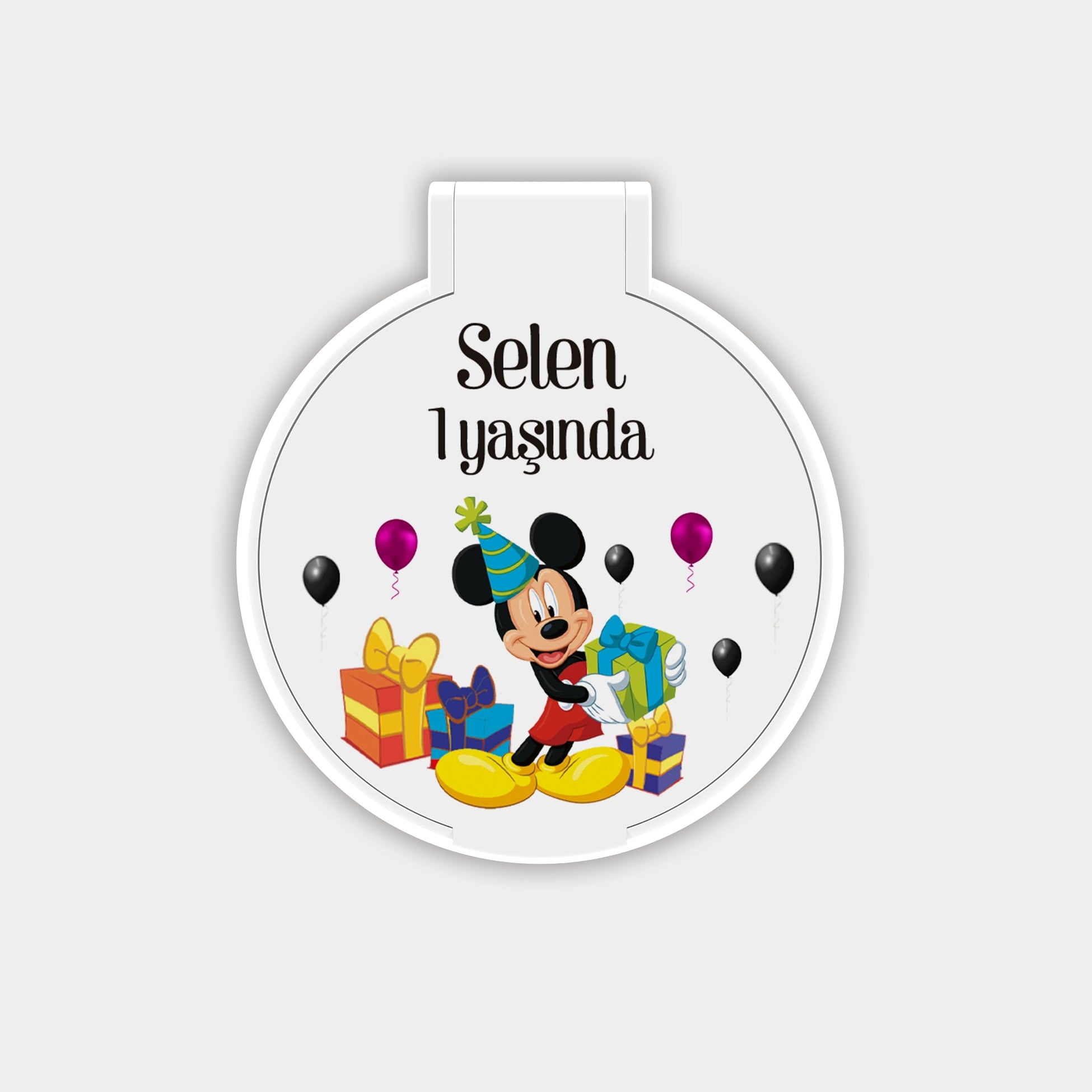 Mickey Mouse Temalı Yuvarlak Ayna
