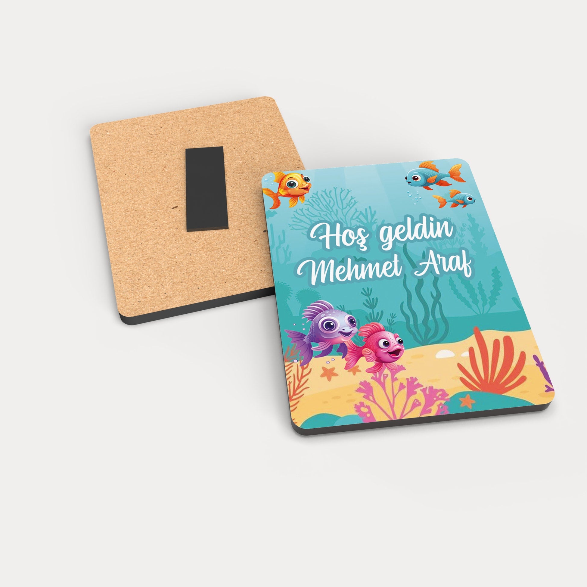 Balıklar Temalı Ahşap Magnet