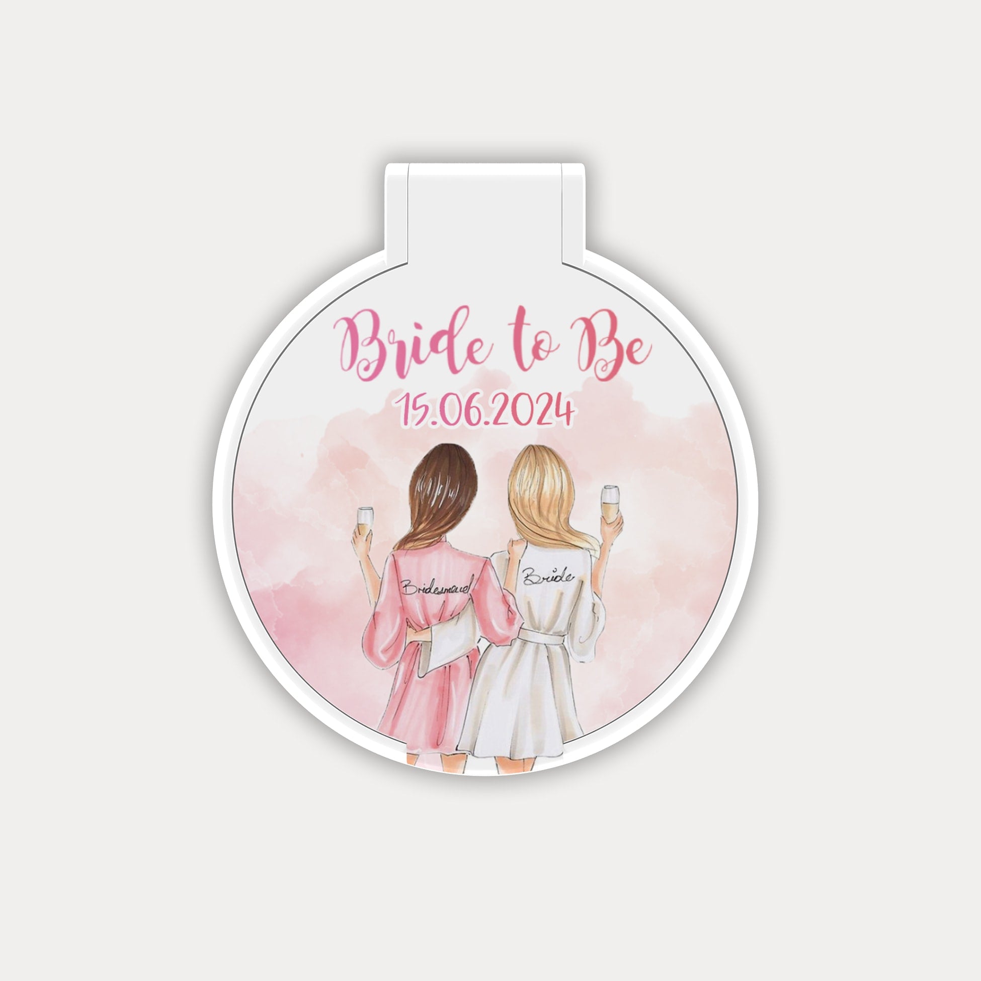 Bride Parti Temalı Yuvarlak Ayna