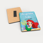 Deniz Kızı Temalı Ahşap Magnet