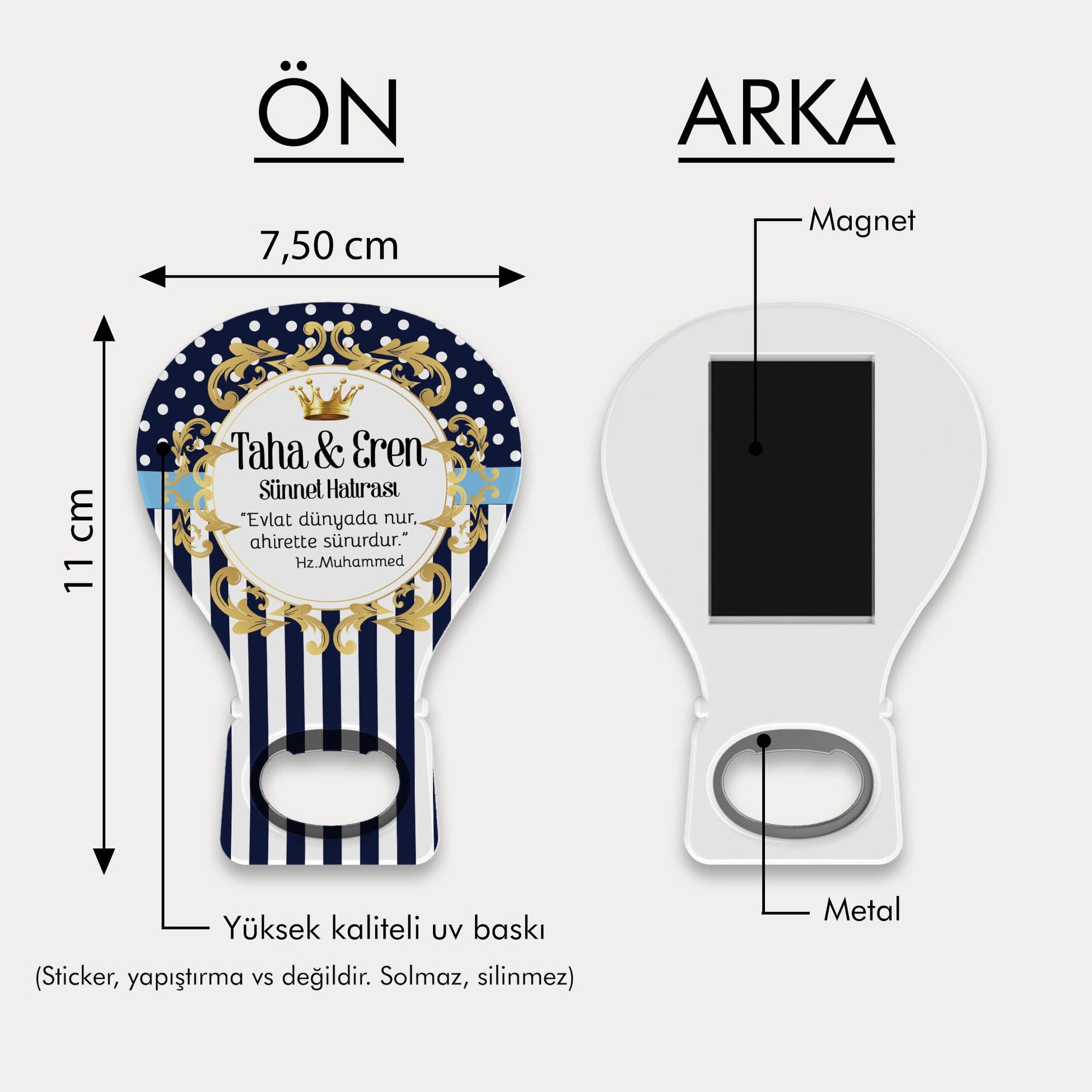 Taç Desenli Balon Açacak Magnet