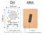 Kral Tacı Desenli Ahşap Magnet
