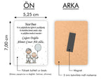 Abi-Kardeş Temalı Ahşap Magnet