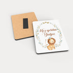 Aslan Desenli Ahşap Magnet