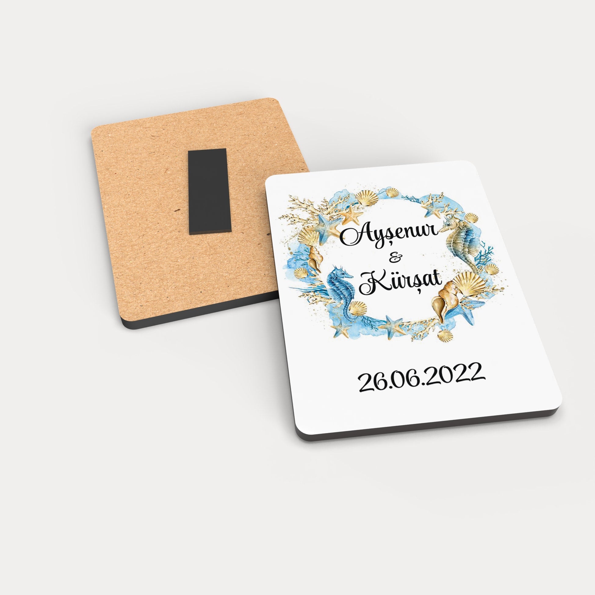 Deniz Temalı Ahşap Magnet