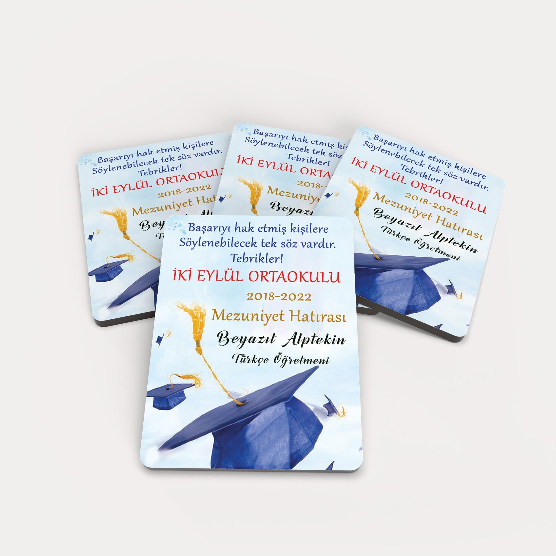 Mezuniyet Temalı Ahşap Magnet
