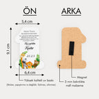 Safari Desenli Ahşap Magnet