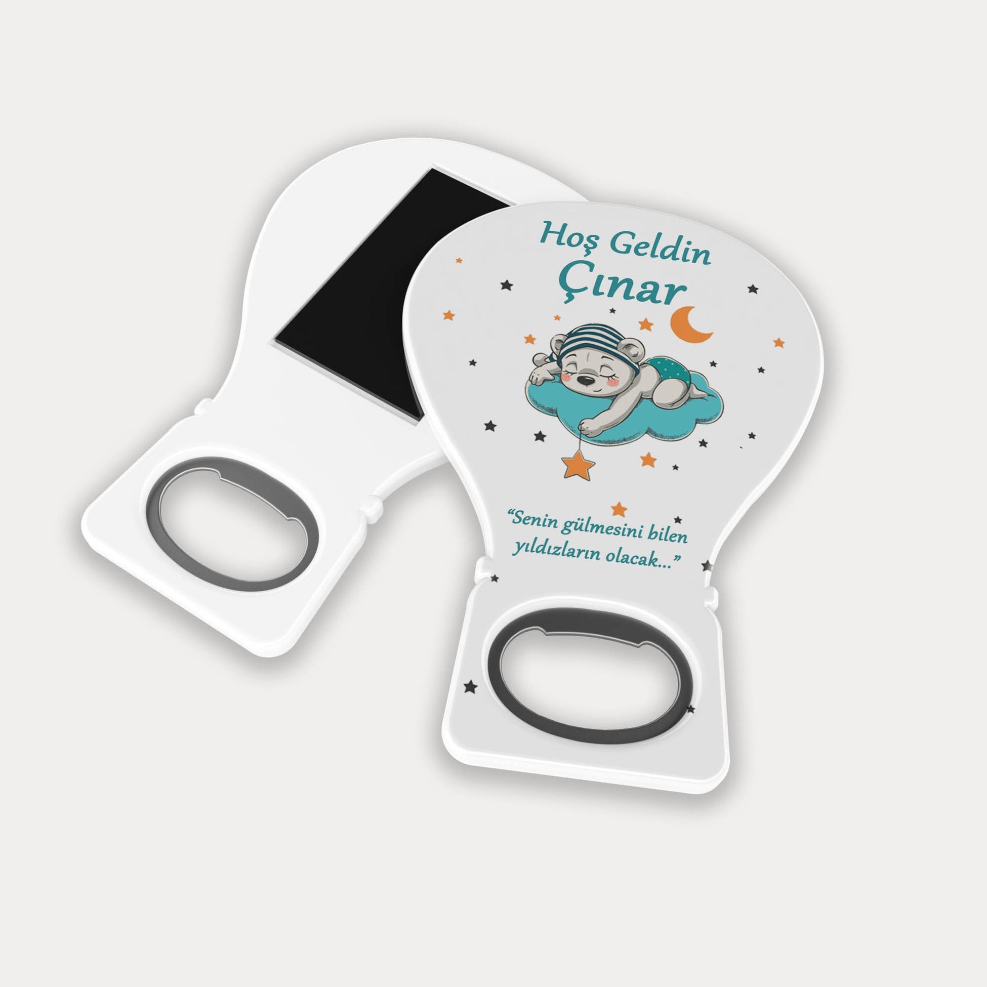 Ayıcık Desenli Balon Açacak Magnet