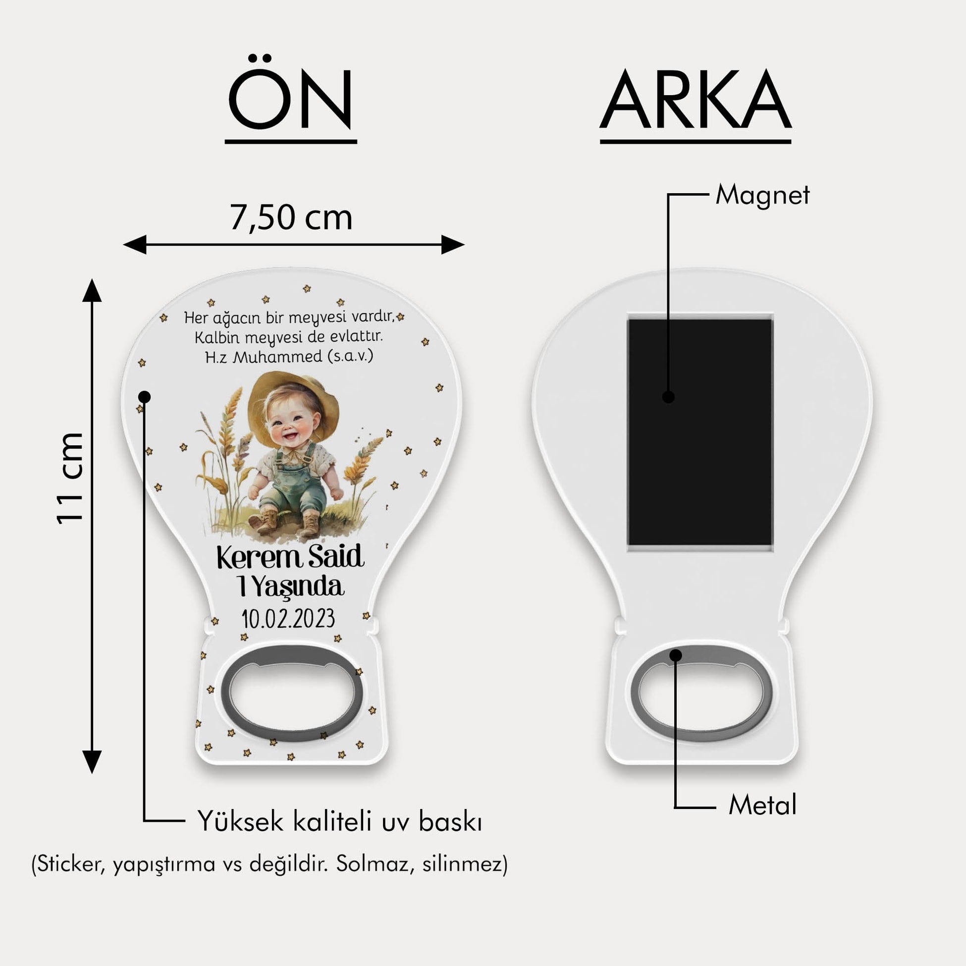 Sevimli Bebek Temalı Balon Açacak Magnet