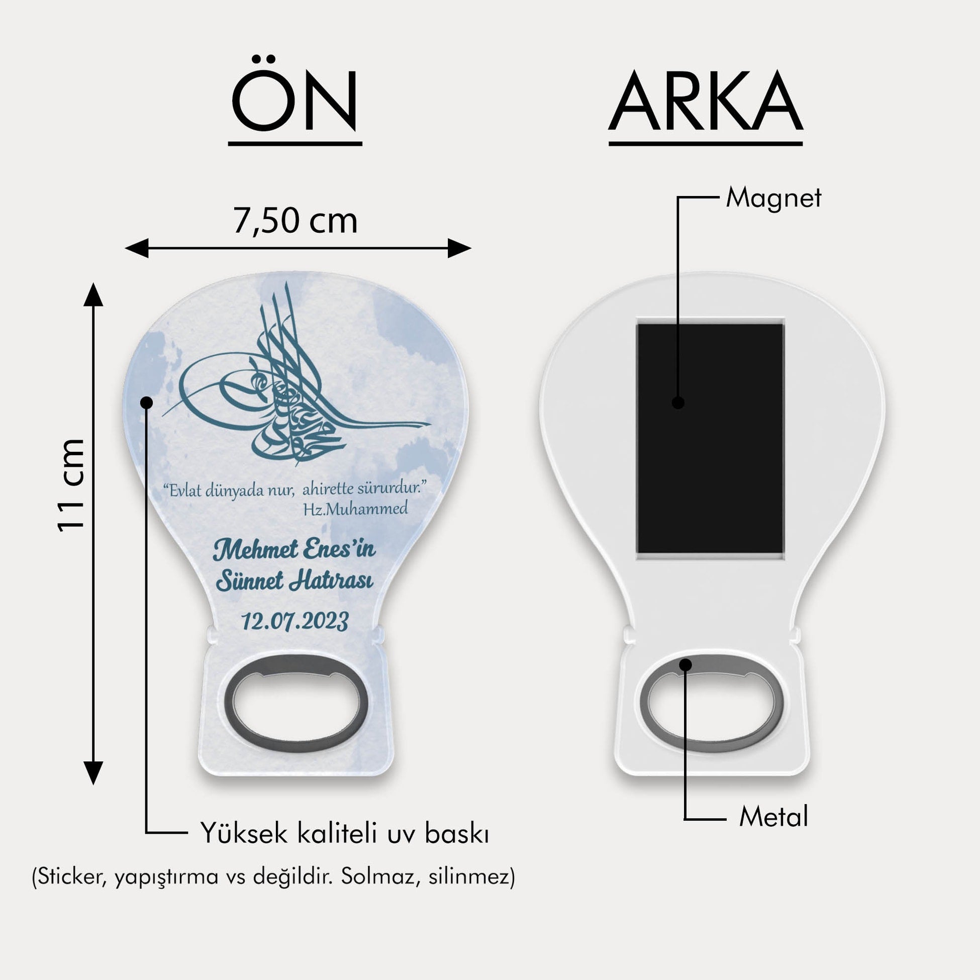 Tuğra Desenli Balon Açacak Magnet