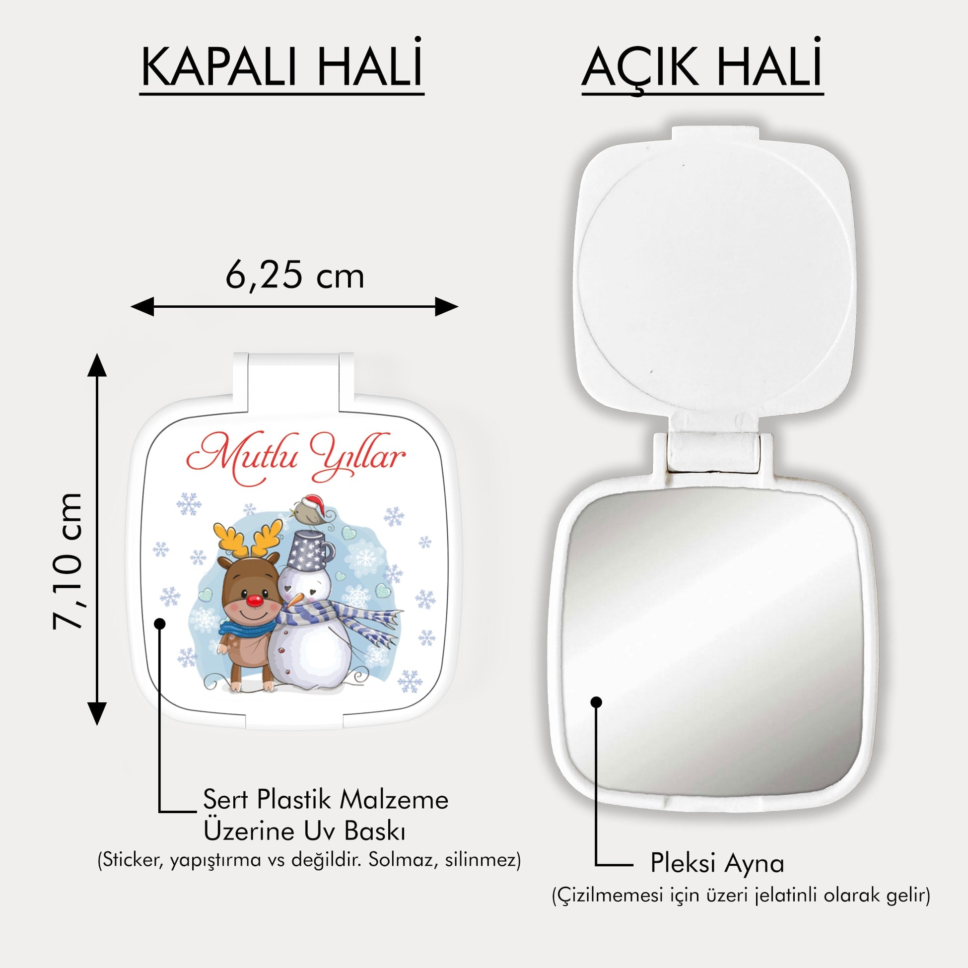 Kış Temalı Kare Ayna