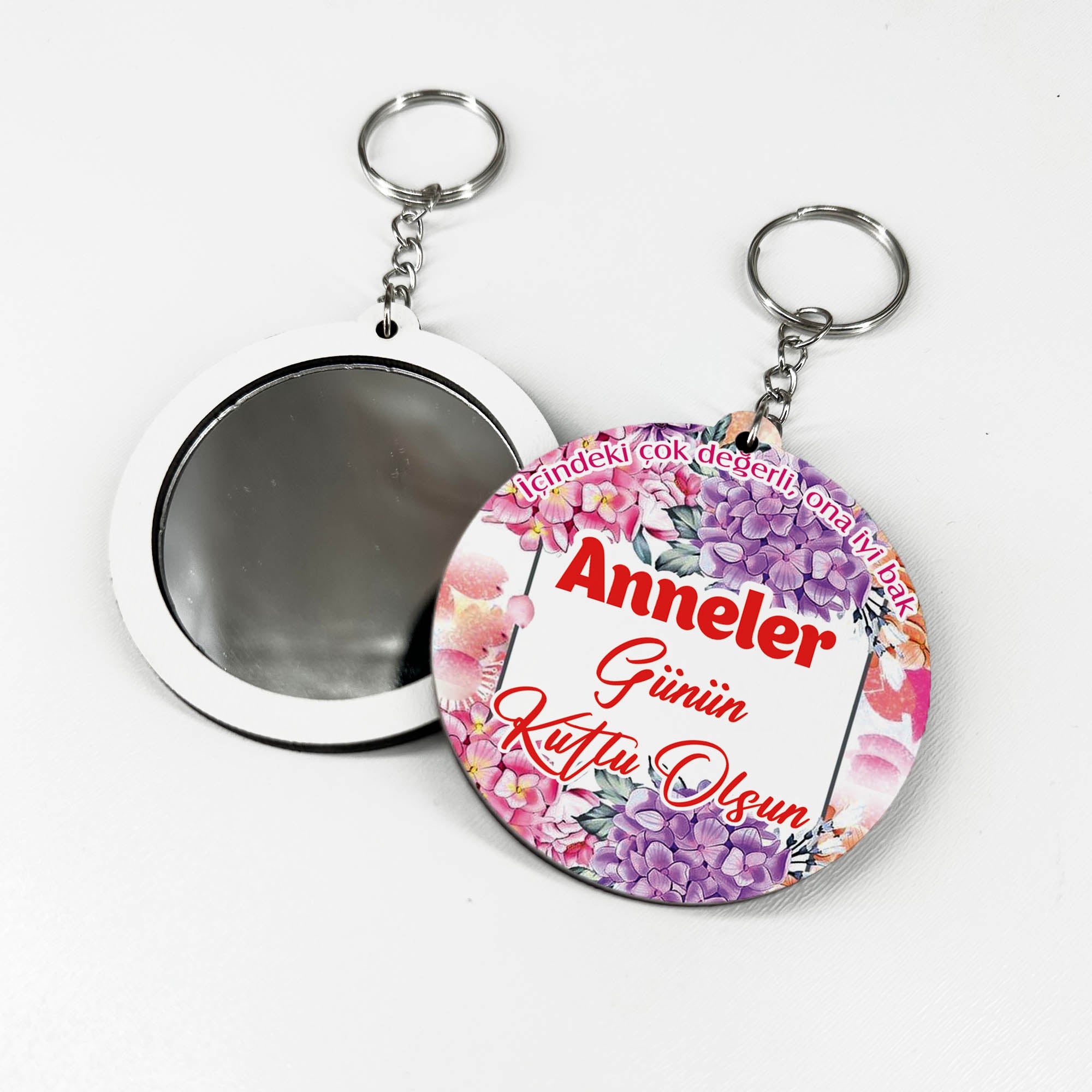 Anneler Günü Temalı Anahtarlıklı Ayna