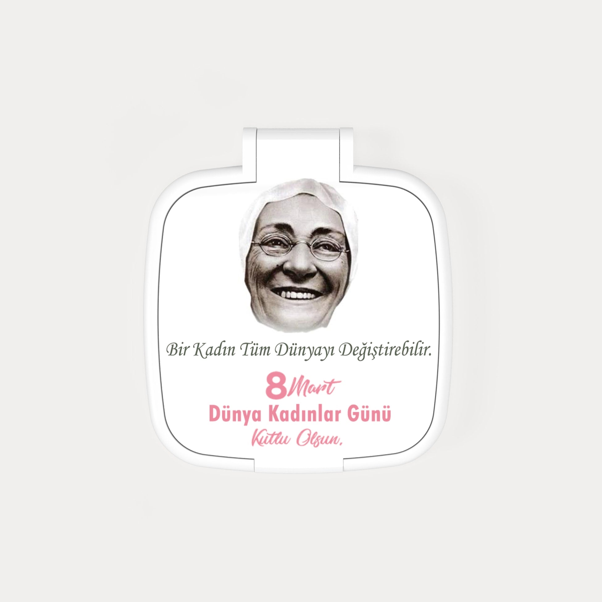 8 Mart Zübeyde Hanım Temalı Kare Ayna