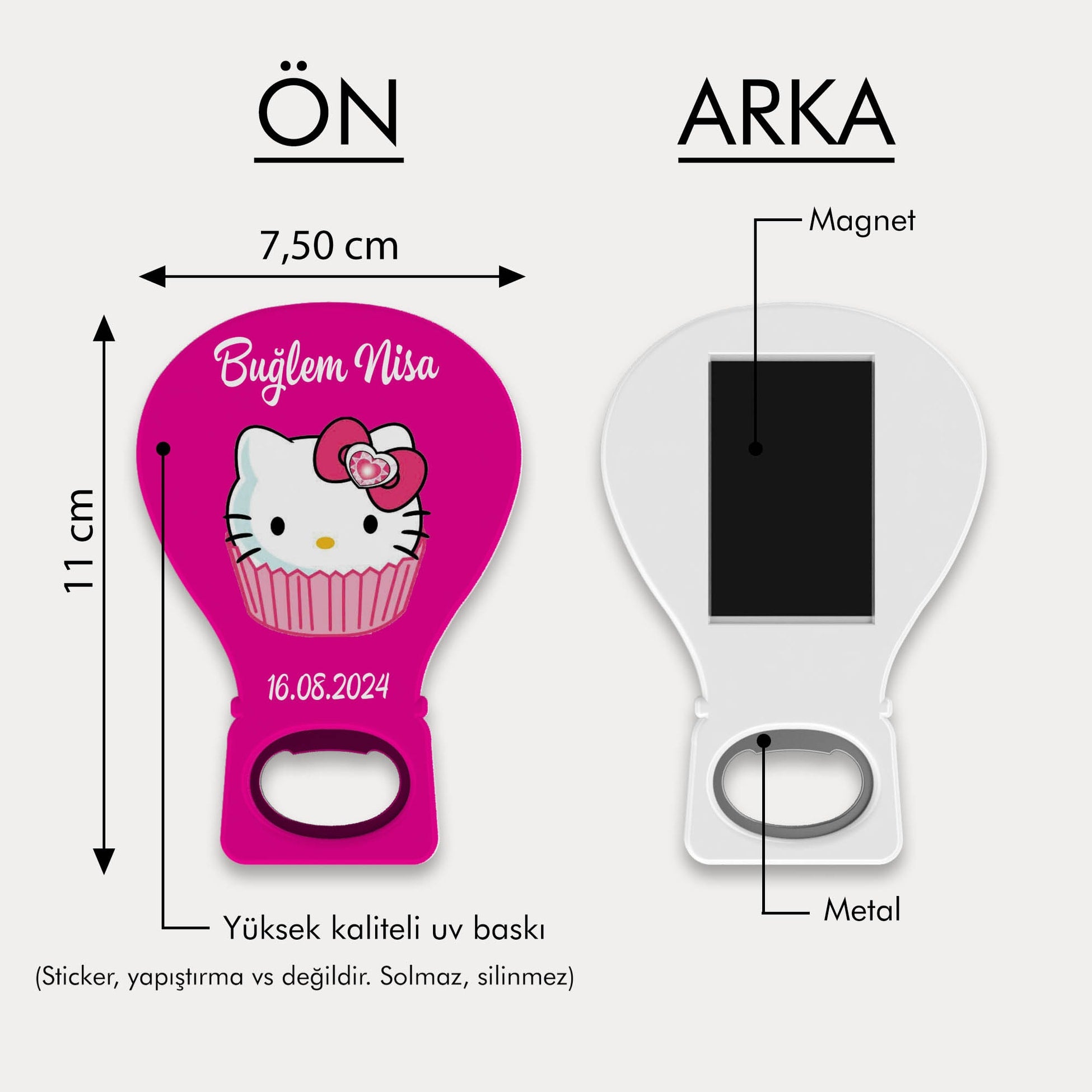 Hello Kity Temalı Balon Açacak Magnet