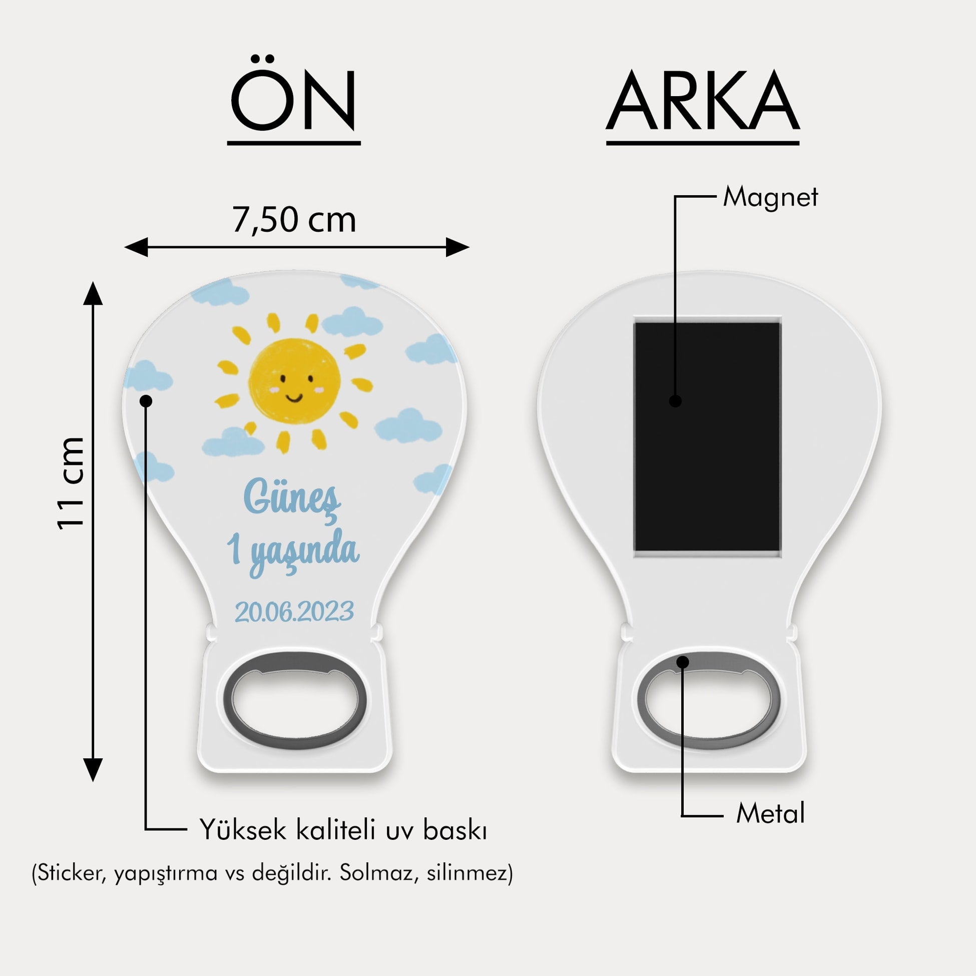 Gökyüzü Temalı Balon Açacak Magnet